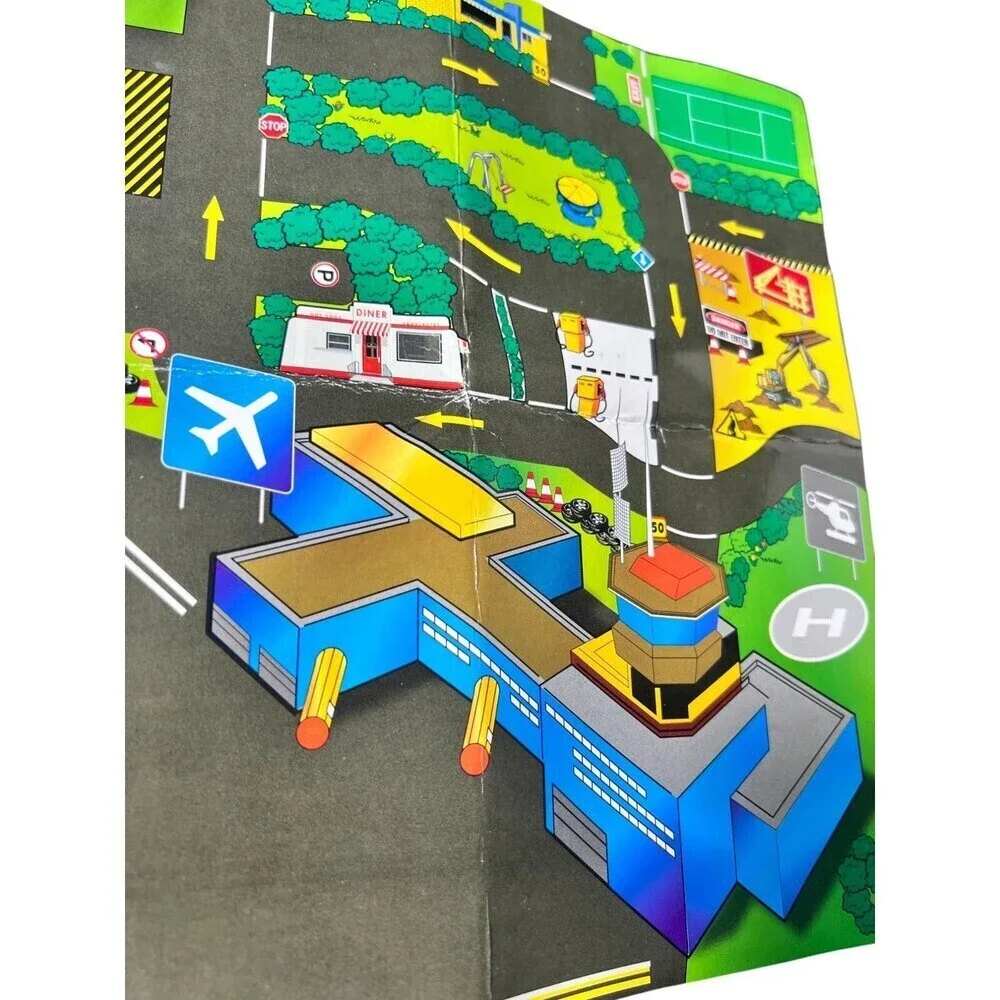 Lot of 10 Vehicular City Cars Educational Interactive Playset with Paper Craft